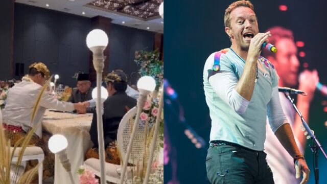 Pria ini mempersunting gadis pujaan hatinya dengan mahar yang super unik yakni tiket konser Coldplay, saat membacakan mahar tersebut viral.
