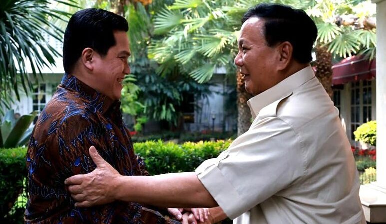 Erick Thohir Makin Dekat Jadi Calon Cawapres Prabowo