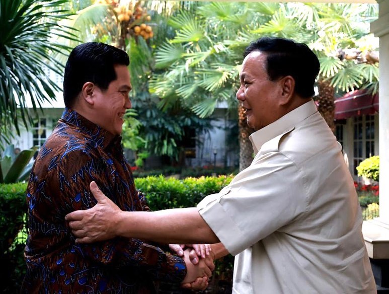 Erick Thohir Makin Dekat Jadi Calon Cawapres Prabowo