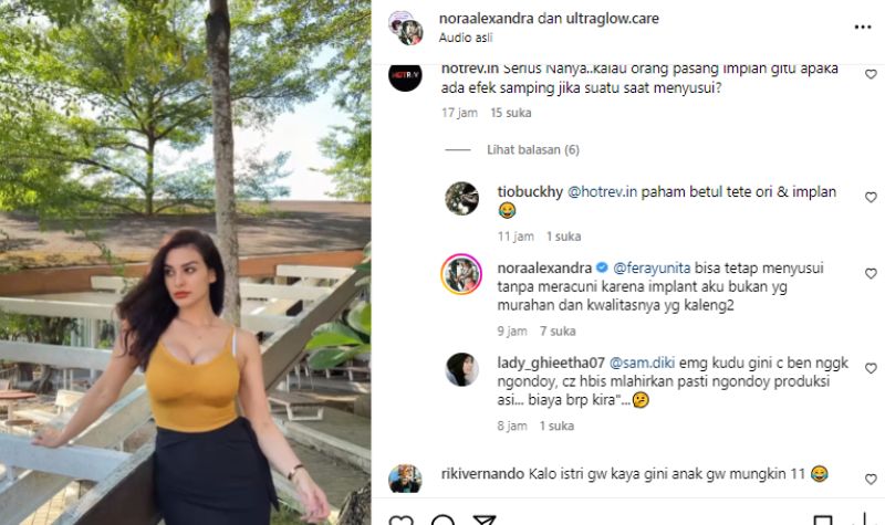 Nora Alexandra Jelaskan Implan Payudaranya Aman Untuk Promil, Netizen: Kalau Jadi Suaminya Bisa Punya Anak Kesebelasan 2 Cekricek.id, Berita Artis dan Berita Seleb - Ternyata proses implan payudara yang dilakukan Nora Alexandra aman untuk menjalani program hamil.