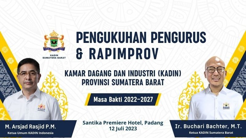 Kadin Sumatera Barat Dikukuhkan, Fokus Diskusi Pembangunan Ekonomi dan UMKM