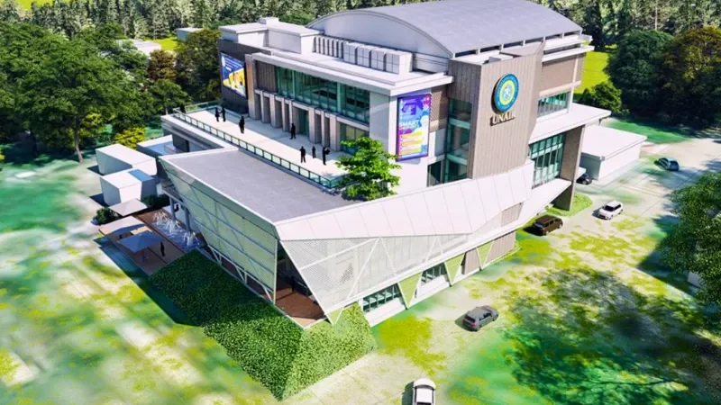 UNAIR memperkenalkan Plaza Airlangga, kombinasi fasilitas ekonomi, sosial, dan kesehatan. Lokasi strategis di samping Airlangga Convention Center, Kampus MERR-C.