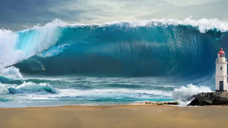 Cekricek.id - Tsunami Hantam Pesisir Jepang Setelah Gempa 7,6 SR