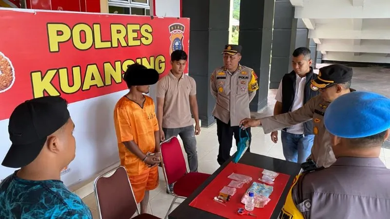 Berita Riau Hari Ini: Polres Kuansing Ringkus Pengedar Narkoba di Singingi Hilir, Amankan 62,80 Gram Sabu