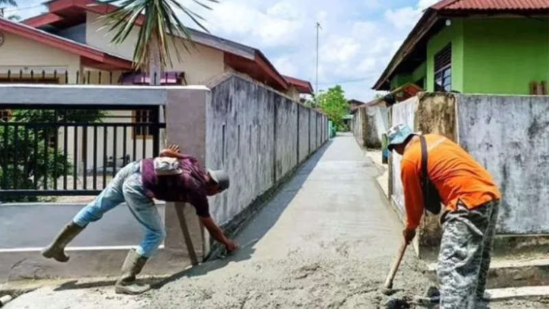 Berita Riau Hari Ini: 59 Kilometer Jalan Lingkungan di Pekanbaru Telah Disemenisasi