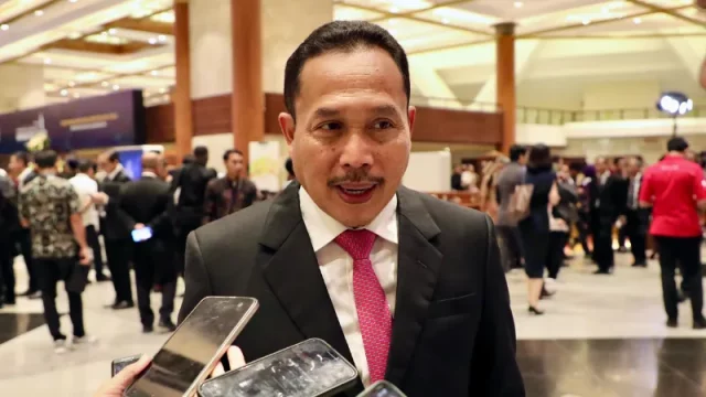 Direktur Jenderal PSKP Kementerian ATR/BPN Iljas Tedjo Prijono menyampaikan pentingnya sinergi penanganan konflik pertanahan di ICI 2025