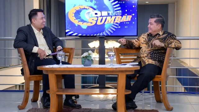Bupati Agam Benni Warlis saat Talkshow membahas soal Program Sawah Pokok Murah (SPM) yang diusung Pemerintah Kabupaten Agam (Foto: Ist)